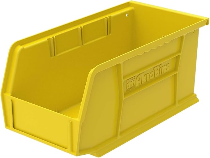 Akro-Mils 30230 AkroBins Plastic Storage Bins, Space-Saving Stackable Bins for Garage, Pantry, Craft Organization, 11" x 5" x 5", Yellow, 12-Pack - Image 12