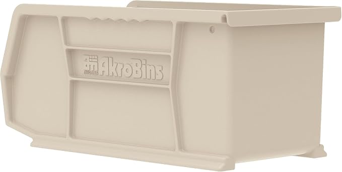 Akro-Mils 30230 AkroBins Plastic Storage Bins, Space-Saving Stackable Bins for Garage, Pantry, Craft Organization, 11" x 5" x 5", Stone, 12-Pack - Image 12