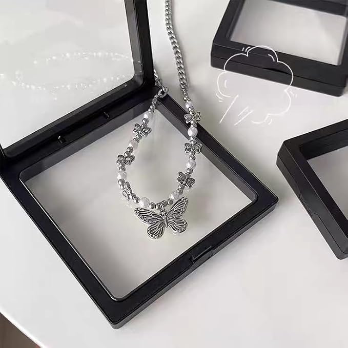 12PCS 3D Floating Frame Display Stand, Jewelry Box, Gift Box, Ornament Organizer, Small Travel Jewelry Box, PE Film Anti-Oxidation, Suspended Display Box Stackable (4.33 * 4.33, Type 1) - Image 2