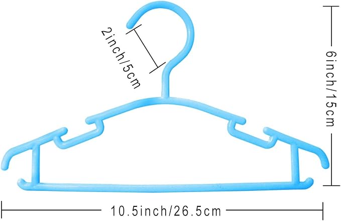GoodtoU Baby Hangers, 100 Pack Kids Plastic Hangers for Small Childrens Baby Clothes Infant Child Nursery Closet Organization - Image 3