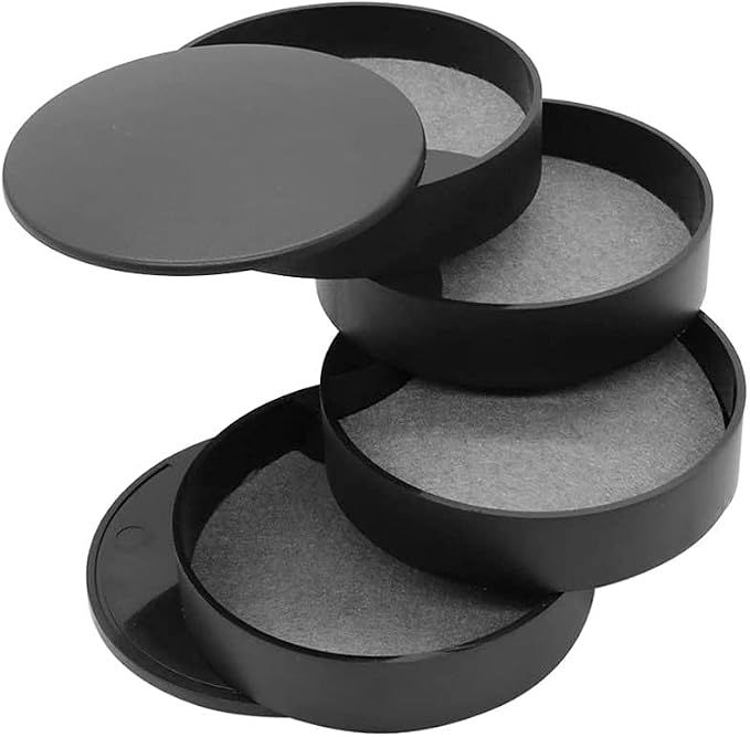 Jewelry Organizer Small Jewelry Storage Box 4-Layer Rotating Travel Jewelry Tray Holder for Women Bracelets Rings Bracelets Earrings (Black) by Ldirect