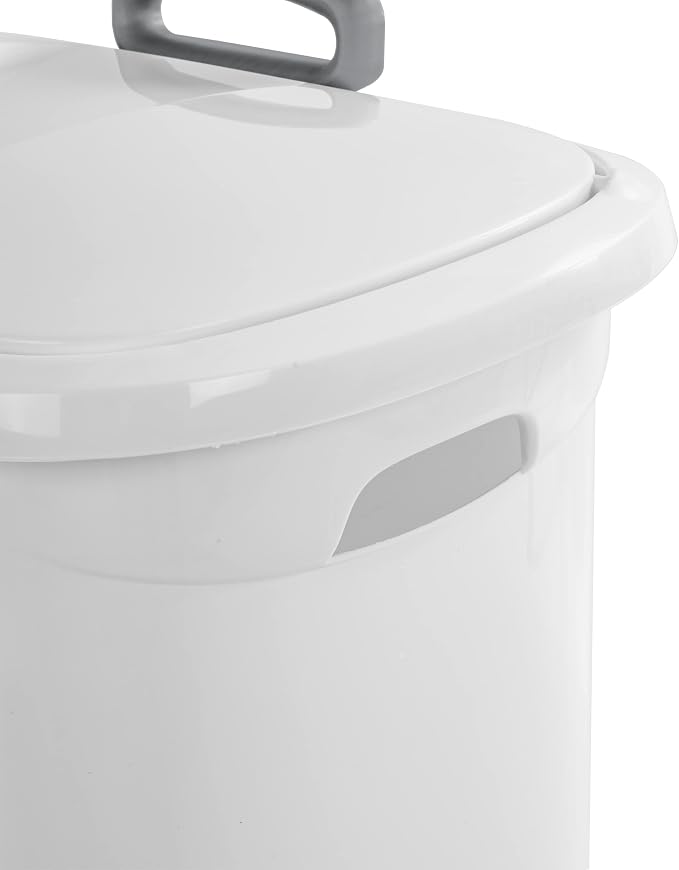Sterilite 3 pack Ultra Wheeled Hamper, Laundry Basket w/Flip-Top Lid & Retractable Handle - Plastic Rolling Clothes Storage Cart with Ventilated Holes for Home, Apartment or Dorm - Image 7