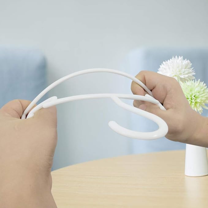 GoodtoU Baby Hangers 100Pack Kids Plastic Baby Clothes Hangers for Closet Small Children Infant Toddler Child, White - Image 4