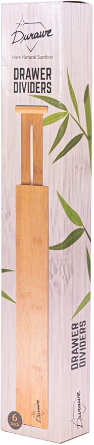 Adjustable Bamboo Drawer Dividers – SMALL SIZE, Expandable 12–16 inch – Spring Loaded Drawer Organizer for Kitchen, Dresser, Bathroom, Bedroom, Desk – 6-Pack - Image 7
