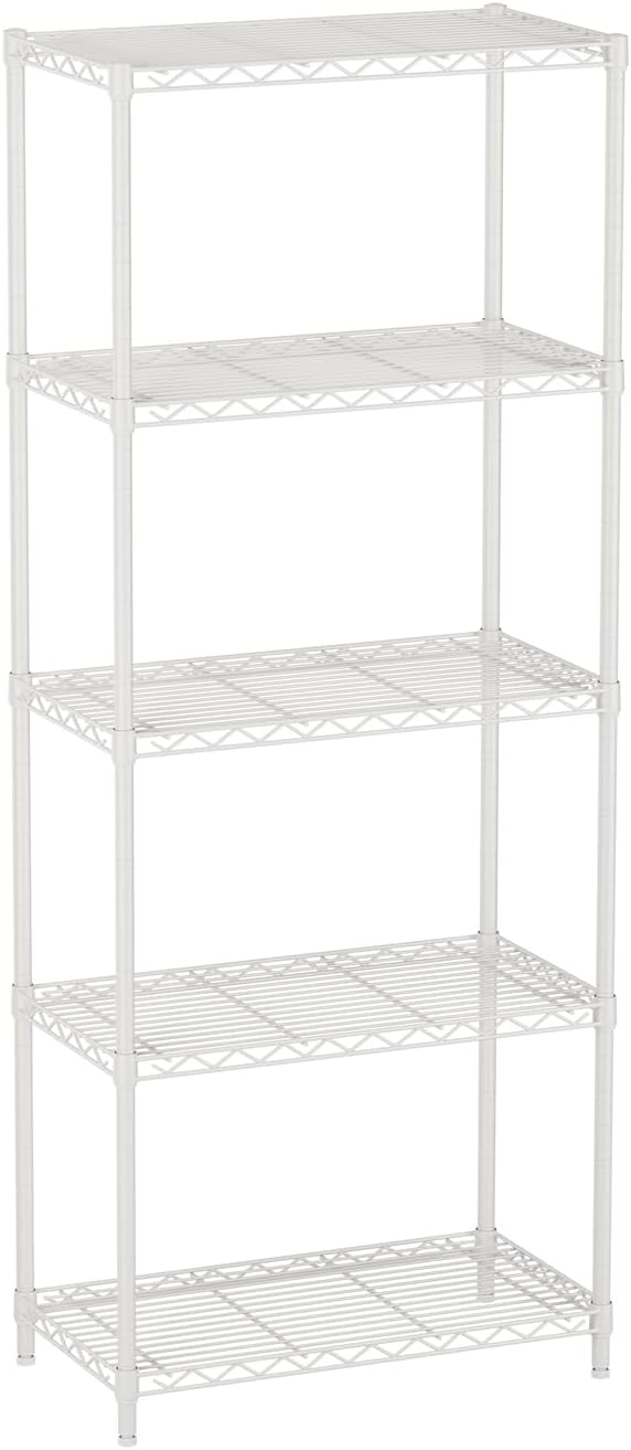 SINGAYE Shelf Wire Shelving Adjustable Storage Shelves Rack Standing Units for Kitchen Closet Laundry Bathroom Organizers Metal Pantry Narrow Mesh Gaps 12" D x 22" W x 59" H White - Image 8