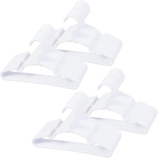 80 pcs White Baby Nursery Closet Hangers,Non-Slip Laundry Infant Pant Hanger for Newborn Clothes,Ultra-Thin Child Coat Hanger for Girl Boy Toddler Kids by VIIBASE