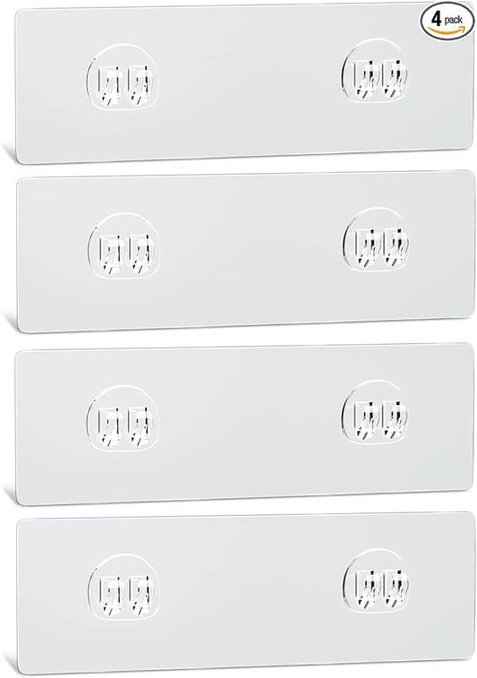 AKTECKE Shower Caddy Replacement Stickers, No Drilling Transparent Adhesive Strips for Shower Caddy, Soap Holder, Bathroom Storage Shelves & Kitchen Racks(4pack) by AKTECKE