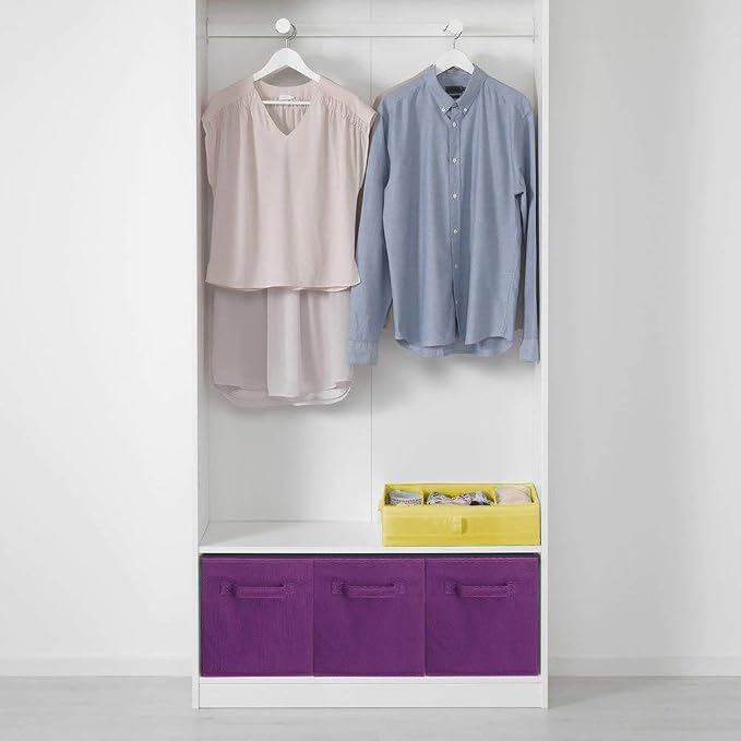 ShellKingdom Storage Bins, Foldable Fabric Storage Cubes And Cloth Storage Organizer Drawer For Closet And Toys Storage, 2 Pack (Purple) - Image 4