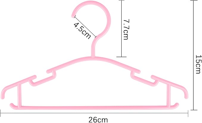 GoodtoU Baby Hangers Plastic - Kids Hanger Bulk Toddler Hangers 60 Pack Hanger for Toddler Children Pink - Image 4