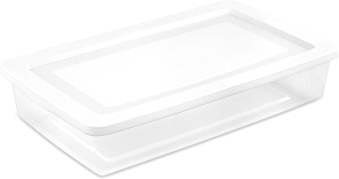 Sterilite 6 Pack Storage Box, 41 Quart Stackable Tote, Clear Plastic Container with Secure Snapping Lids for Home and Office Organization, White - Image 7