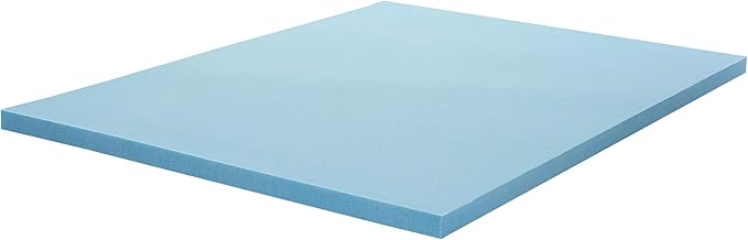 Zayton, 3-Inch Gel Memory Foam Mattress Topper, CertiPUR-US Certified for Superior Comfort and Support, Twin, Blue