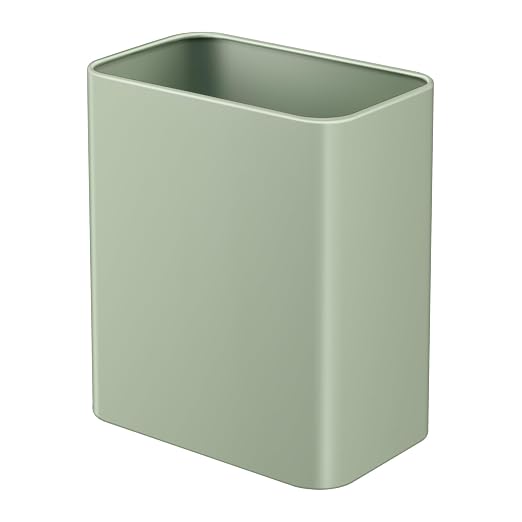 TIPGO Small Metal Trash Can, 2.1 Gallon Slim Trash Can for Bathroom, Wastebasket Garbage Bin for Bedroom, Office, Kitchen, Under Sink (Green) by TIPGO