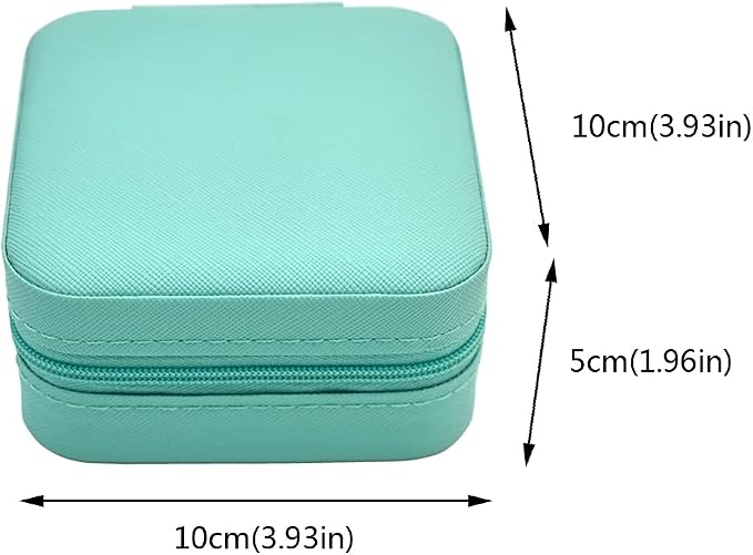 TRODANCE Mini Jewelry Travel Case, Small Portable Jewellry Organizer Box Portable Display Storage Box for Rings Earrings Necklaces, Gifts for Girl, Women, Wedding, Birthday, Mom, Mother's Day (Blue) - Image 3