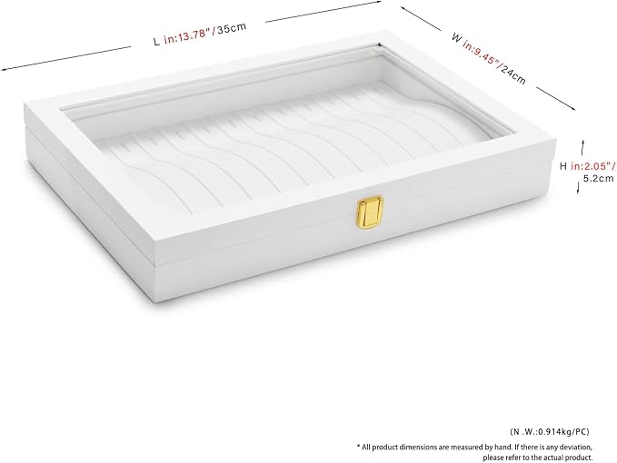 Oirlv White Leather Acrylic Lid Jewelry Necklace Organizer Box Necklace Bracelet Display Holder Case Drawer Insert Women Gift - Image 5