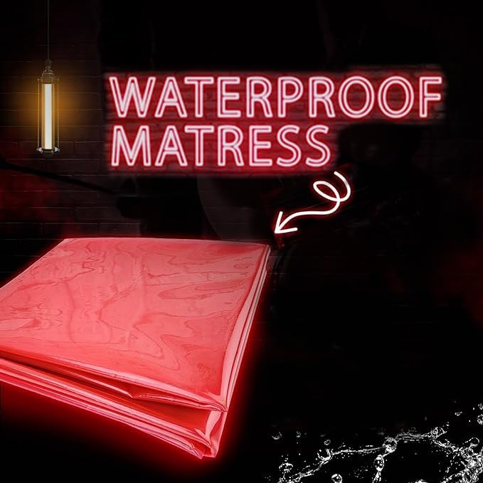 Skywin Waterproof Mattress Protector - Waterproof Sex Blanket Queen Size, Vinyl Massage Sheet, Adult Play Sheets, Sex Sheets Roleplay Games, Love Blanket, Valentine’s Day Gifts for Him or Her (Red)