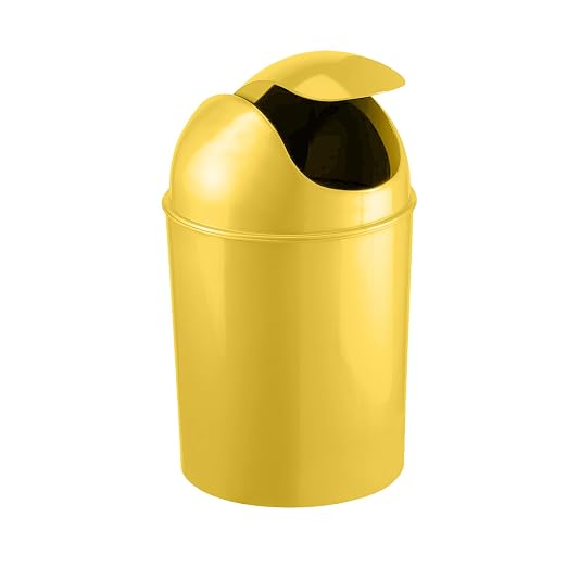 Umbra 1.25 Gallon Mini Waste Can with Removable Swing-Top Lid - Small Garbage Bin for Kitchen, Bathroom, Bedroom, Office - Compact Trash Can Fit Under Tables & Counters - Yellow - Image 7