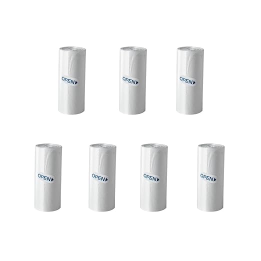 SUBEKYU Mini Trash Bags for Mini Trash Can,7 Rolls White Trash Bags for Desktop Wastebasket of Various Sizes,105 Count Total by SUBEKYU