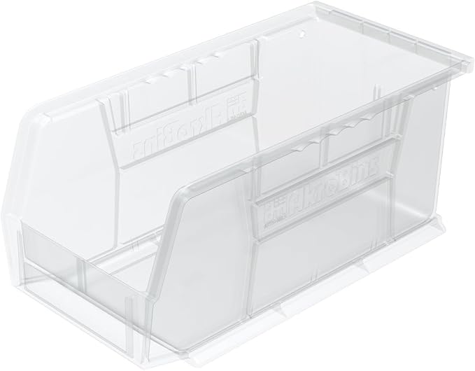 Akro-Mils 30230 AkroBins Plastic Storage Bins, Space-Saving Stackable Bins for Garage, Pantry, Craft Organization, 11" x 5" x 5", Clear, 12-Pack - Image 12