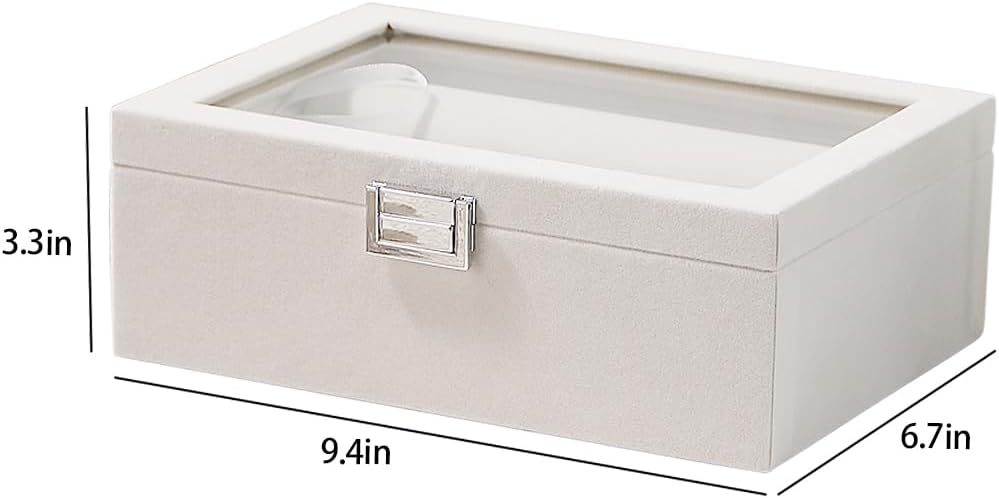 Bracelet Holder Organizer Box, Jewelry Storage Case with 2 Rods, Bangle Watch Display Tray for Women Girls (Beige) - Image 7
