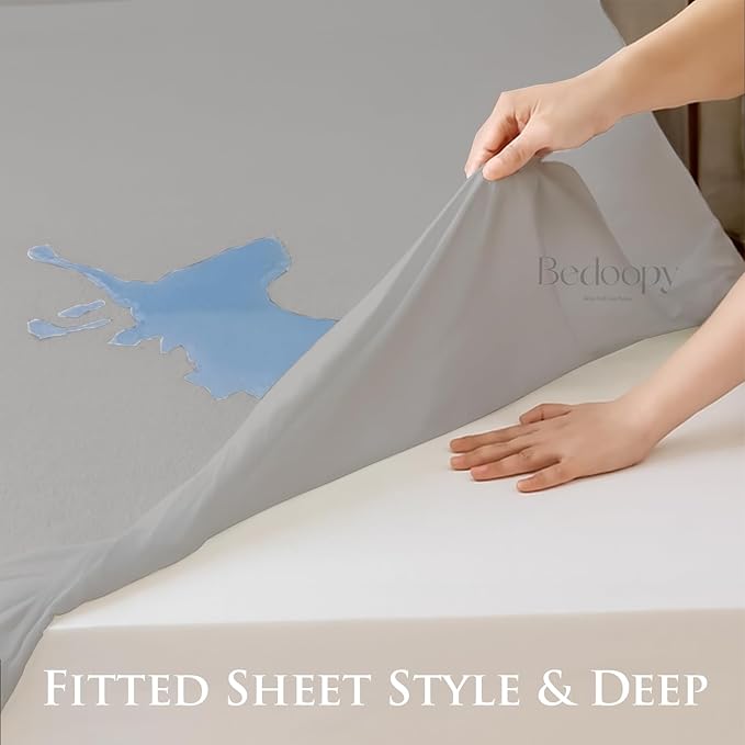 42X80 Truck Sleeper Waterproof Mattress Protector Pad Cover RV Bunk & Truck Sleeper Soft Terry Cotton Light Grey Luxury RV Mattress Protector 6" Inch Deep Pocket Easy Care