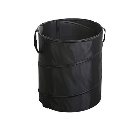Collapsible Trash can/Folding Garbage Cans,Portable Trash can,Pop Up Trash Can,for Camping Garbage Can Collapsible,Clothes and Toys Recycle bin (Black) by Unknown
