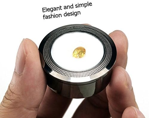 Small Loose Diamond or Gemstone Display Box Case Holder Show Container Metal (Black- 1.5x0.6) - Image 4