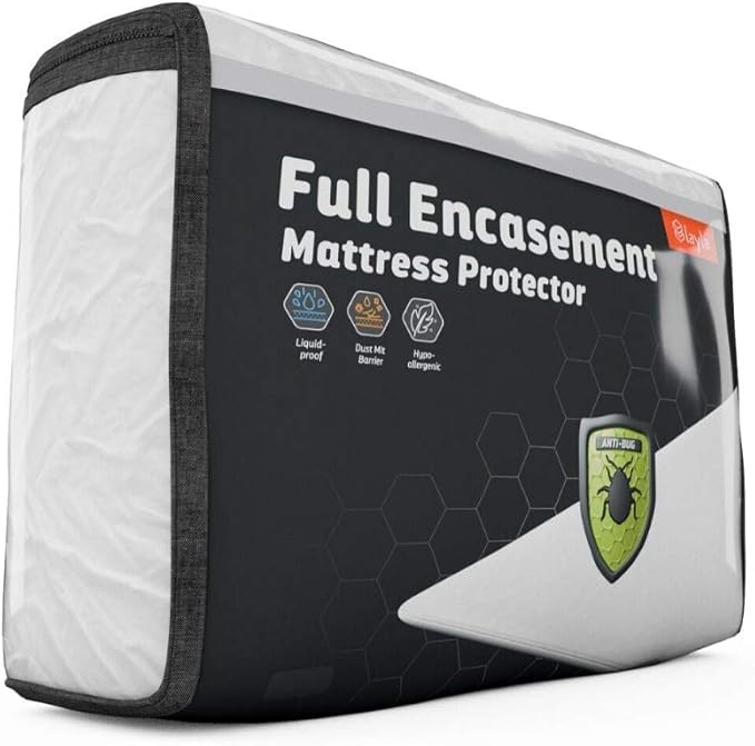 Layla Mattress Protector, Liquid Proof Mattress Pad Barrier | Breathable Waterproof Bed Encasement that Sleeps Cool | 3 Models for a Custom Sleep Experience | Size King - Full Encasement Protector