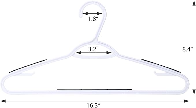 30 Pack Bendable Plastic Hangers Light-Weight Non-Slip Clothes/Suit Hangers(Black) - Image 6