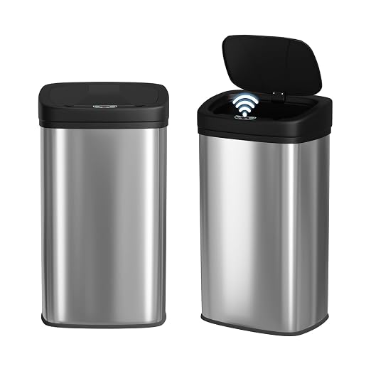 BestOffice 22 Gallons Automatic Sensor Large Kitchen Trash Can with Stainless Steel, Touchless Garbage Bin with Lid for Kitchen, Home, Office Waste Bin 82L by BestOffice