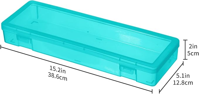 novelinks Plastic Clear Storage Containers for Organizing, Craft Storage Organizers and Stackable Storage Bins with Lids for Pencil Box, Bead, Cookie Cutter, Board Game (6 Pack Large -Color) - Image 4