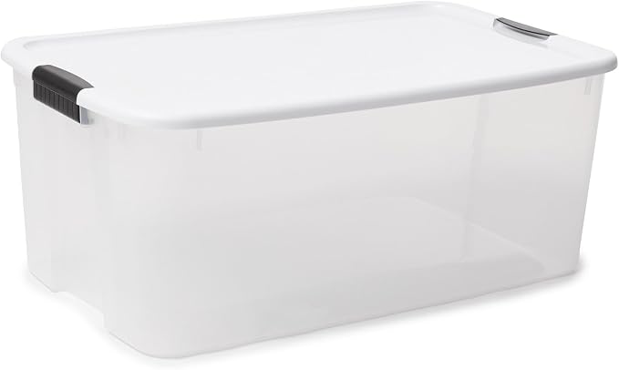 Sterilite 4-Pack Ultra Latching Box, Storage Bins with Lids, Clear Plastic, 116 Quart - Heavy-Duty Organizing Containers for Closet, Bathroom, and Office - Image 7