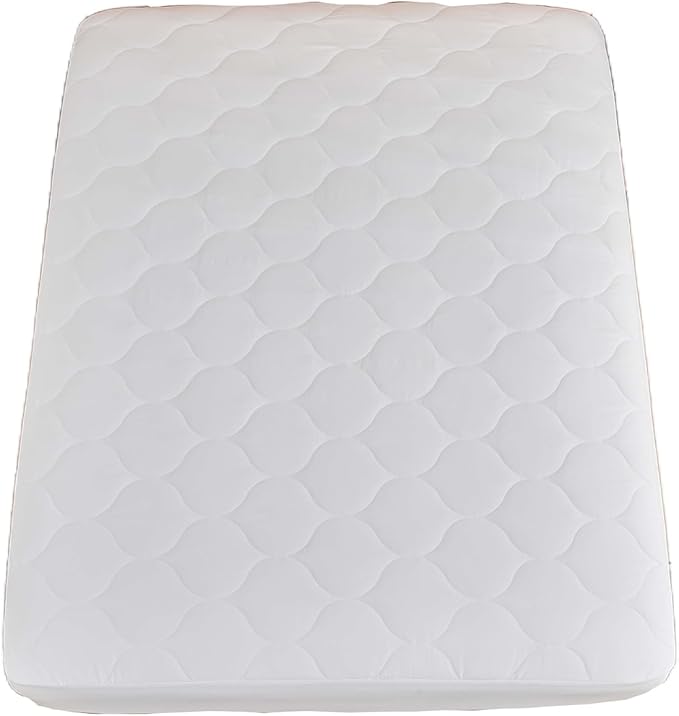 Kingnex 60x75 RV Short Queen Mattress Topper Breathable Quilted Fitted Fluffy Pillow Top Mattress Pad