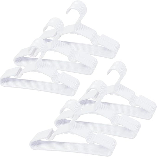 60 pcs White Baby Nursery Closet Hangers,Non-Slip Laundry Infant Pant Hanger for Newborn Clothes,Ultra-Thin Child Coat Hanger for Girl Boy Toddler Kids by VIIBASE
