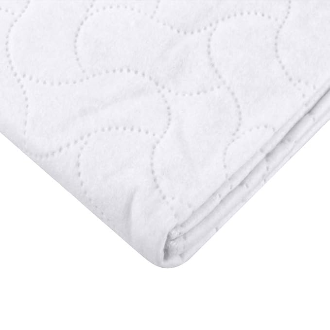 American Baby Company Waterproof Flat Reusable Crib Mattress Pad Protector, Embossed Quilt-Like Crib Protective Mattress Pad Cover for babies, adults and pets, White, 28" x 52"
