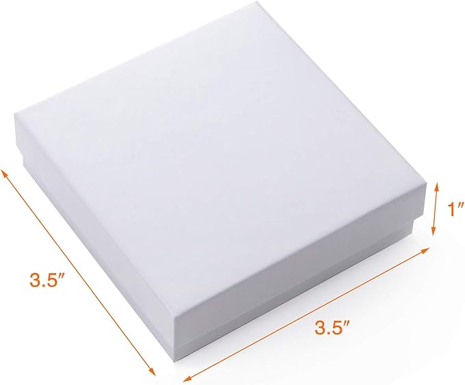 GEFTOL Jewelry Gift Boxes 40 Pack 3.5x3.5x1 Inch Cardboard Jewelry Boxes,Small Gift Boxes for Jewelry Earrings Necklaces Handmade Bangles Bracelets(White) - Image 2