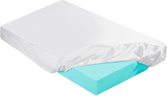 2-3 Inch Mattress Topper Cover (Only Cover) Memory Foam Protector Microfiber Memory Foam for Latex Mattress Topper Gel RV (Full 75 x 52 Inch,White)