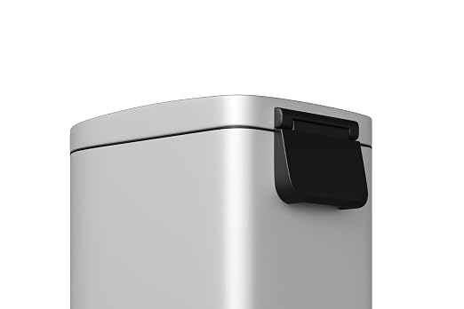 Garvee 13 gal / 50 L Metal Kitchen Trash Can with Lid, Slim Rustproof Garbage Can, Large Step-on Trash Bin with Inner Bucket, Rear Handle, Soft Close Lid, White - Image 9