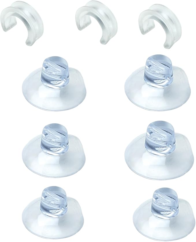 Better Houseware Shower Caddy Connectors Suction Cups - Professional Strength Large Suction Cups for Bathroom – 9-Piece Set - Easy to Attach & Transparent – Multifunctional Design by BetterHouseware