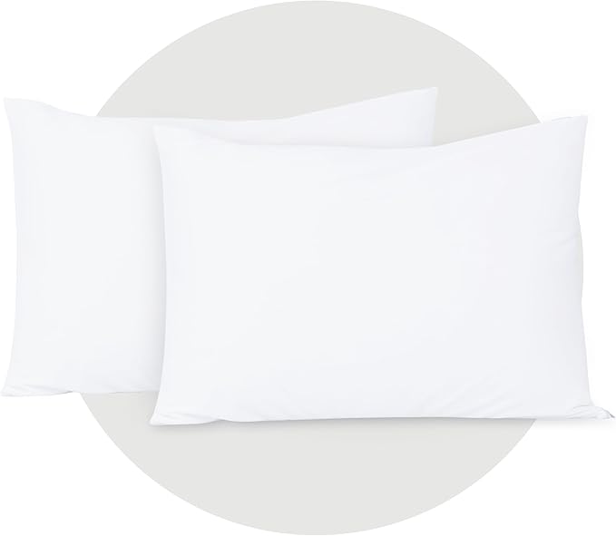 Twin XL Mattress Protector Waterproof- Washable Mattress Cover Twin XL Size Fitted Bed Pad Noiseless Plastic Protection Up to 18” Allergy Mattress Protector Soft&Breathable（White）