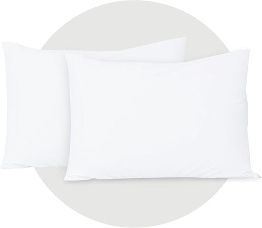 Twin XL Mattress Protector Waterproof- Washable Mattress Cover Twin XL Size Fitted Bed Pad Noiseless Plastic Protection Up to 18” Allergy Mattress Protector Soft&Breathable（White）
