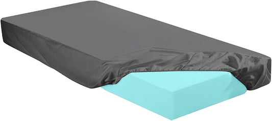 2-3 Inch Mattress Topper Cover (Only Cover) Memory Foam Protector Microfiber Memory Foam for Latex Mattress Topper Gel RV(Twin XL 80 x 39 Inch,Dark Gray)