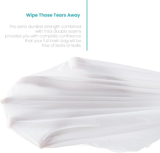 Home Zone Living 2-Pack 8 Gallon Kitchen Trash Bags with Drawstring Handles, Heavy Duty Custom Fit Design for Standard 30 Liter Kitchen Trash Cans, Code 30S, 60-Count - Image 3