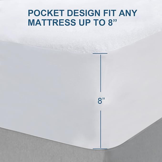 Moonsea Crib Mattress Protector, Waterproof Crib Mattress Pad Cover, Smooth Top Mattress Protector for Kids, Breathable Skin Friendly and Noiseless Fitted Sheet,Viscose Terry,2 Pack