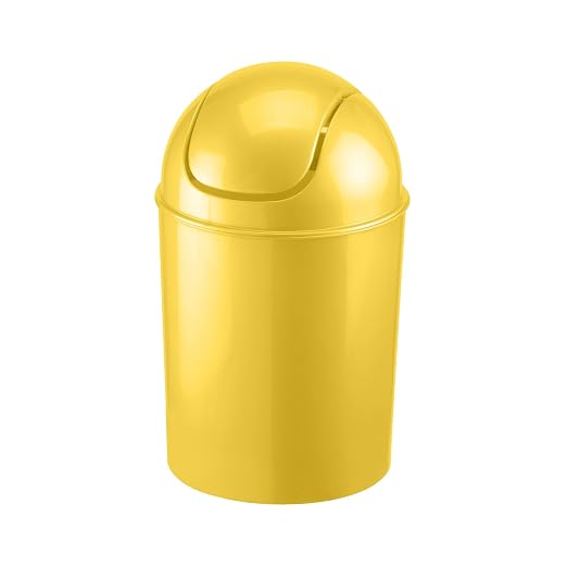 Umbra 1.25 Gallon Mini Waste Can with Removable Swing-Top Lid - Small Garbage Bin for Kitchen, Bathroom, Bedroom, Office - Compact Trash Can Fit Under Tables & Counters - Yellow - Image 8