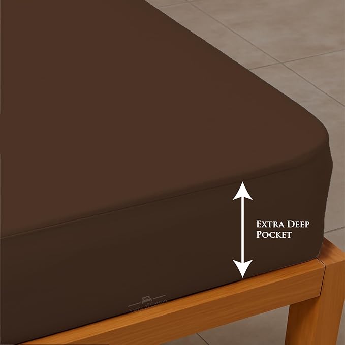 Cot Mattress Protector 48"x75" Waterproof, Terry Soft and Noiseless Mattress Protector Perfect for Daybed 48" X 75" Mattress/Narrow Twin/Cot Size/Rv Bunk/Camping Cot (Chocolate)