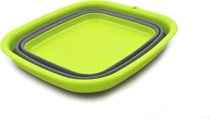 SAMMART 7.7L (2 Gallon) Collapsible Tub - Foldable Dishpan, Kitchen Sink for Camping - Portable Washing Basin - Space Saving Indoor Outdoor Plastic Washtub (Dark Grey, S) - Image 3