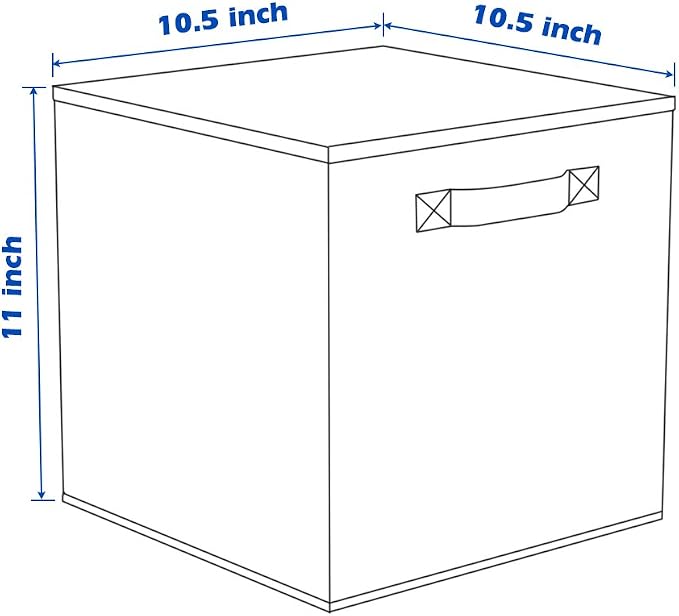 ShellKingdom Foldable Fabric Storage Cubes And Cloth Organizer Drawer For Closet And Toys, 6 Pack (Black) - Image 8