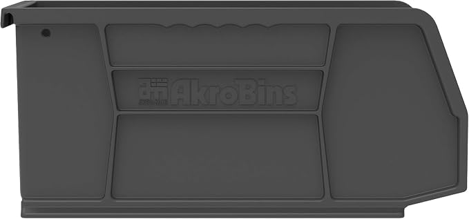 Akro-Mils 30230 AkroBins Plastic Storage Bins, Space-Saving Stackable Bins for Garage, Pantry, Craft Organization, 11" x 5" x 5", Black, 12-Pack - Image 9