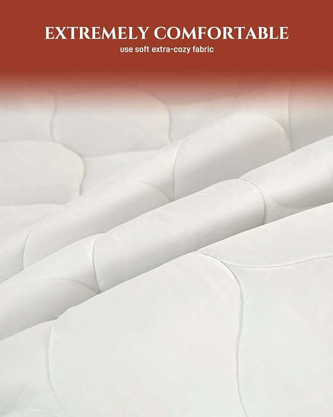 Heated Mattress Pad King Size – Electric Heated Bed Pad with Dual Zone Control, Deep Pocket Warming Cover, Thick Underblanket Sheet, Bed Warmer (05 Pure White, 78" x 80")