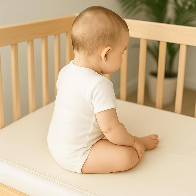 ORGANIC TEXTILES Water-Resistant Fitted Sheet Baby Mattress Liner Pad Protector - 100% Organic, GOTS Certified - - Bassinet (30"x15") - Pack of 1